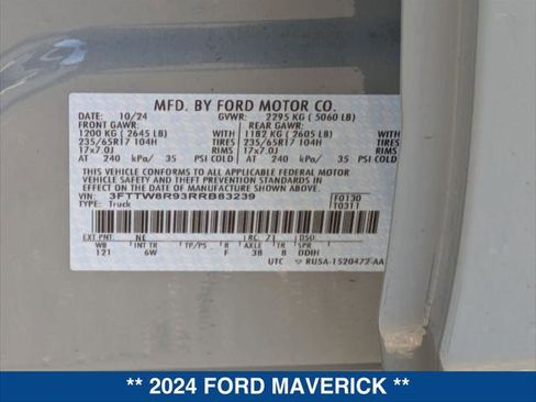 New 2024 Ford Maverick Tremor w/ Tremor Off-Road Package image 26