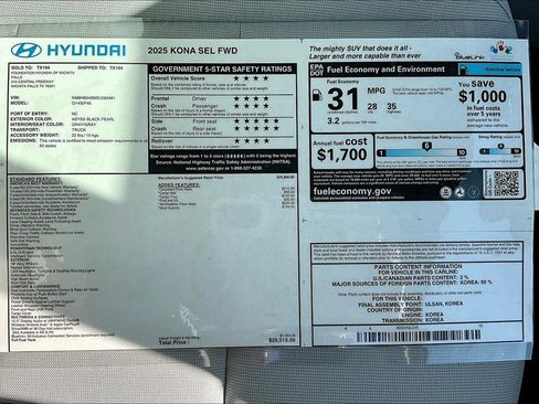 Used 2025 Hyundai Kona SEL FWD image 23