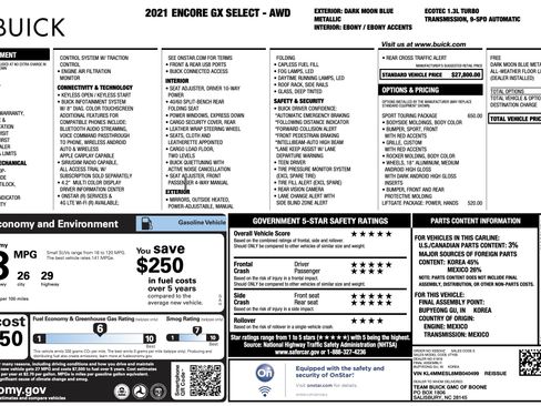 Used 2021 Buick Encore GX Select w/ Sport Touring Package image 2