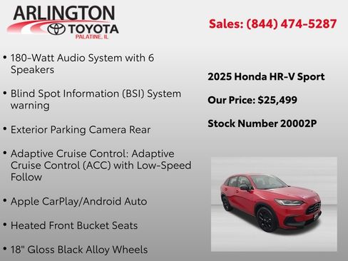 Used 2025 Honda HR-V Sport image 2
