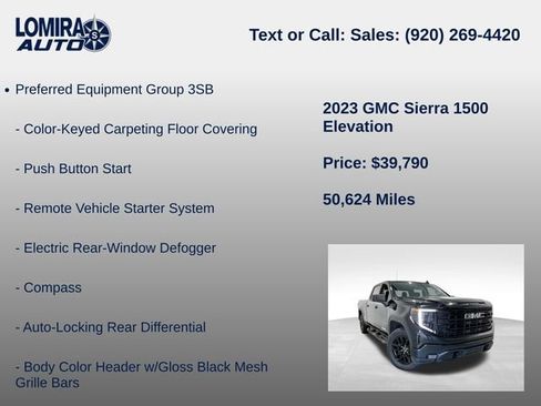 Used 2023 GMC Sierra 1500 Elevation w/ X31 Off-Road Package AWD/4WD image 14