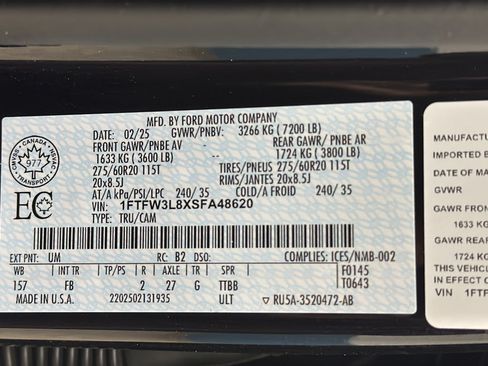 Used 2025 Ford F150 XLT w/ Equipment Group 302A MID AWD/4WD image 26