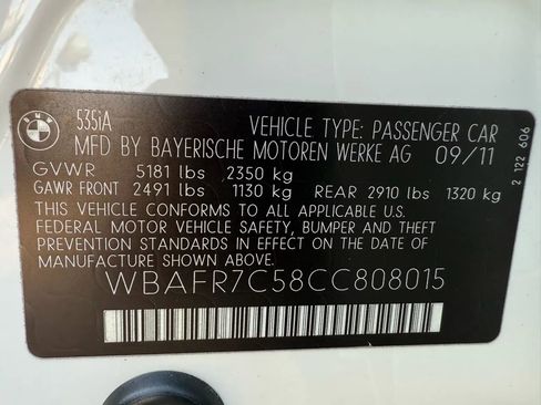 Used 2012 BMW 535i 535i Sedan 4D image 49