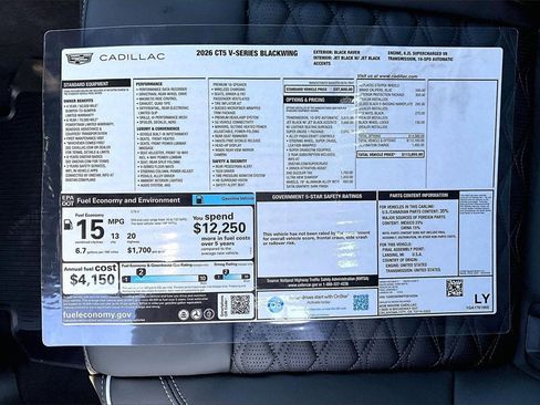 New 2026 Cadillac CT5 V Blackwing w/ Super Cruise 1 Package image 14