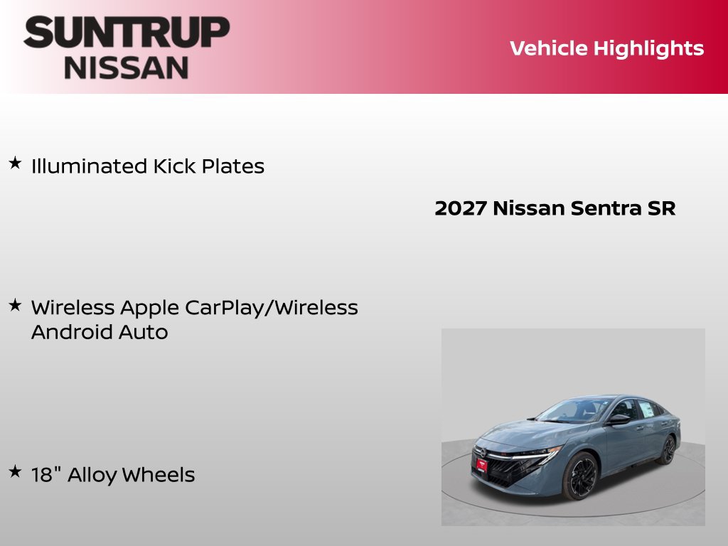 Certified 2027 Nissan Sentra SR w/ Floor Mat Package FWD image 33