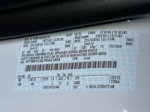 New 2026 Ford Transit 250 148 Medium Roof w/ Load Area Protection Package image 16