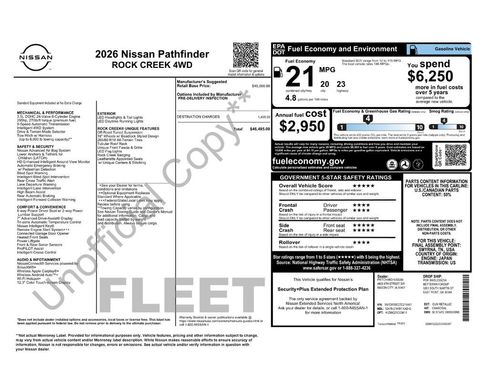 Certified 2026 Nissan Pathfinder Rock Creek AWD/4WD image 47
