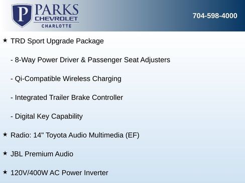 Used 2024 Toyota Tacoma TRD Sport w/ TRD Sport Upgrade Package AWD/4WD image 14