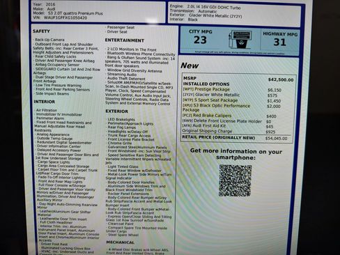 Used 2016 Audi S3 Prestige w/ Prestige Package image 22