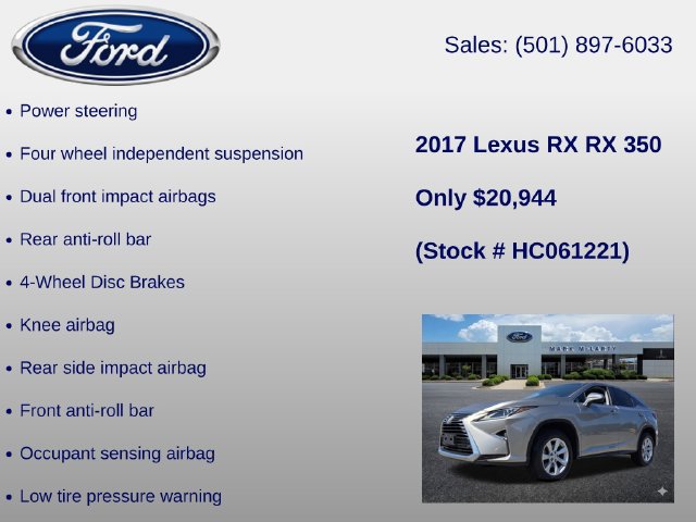 Used 2017 Lexus RX 350 FWD w/ Accessory Package image 18