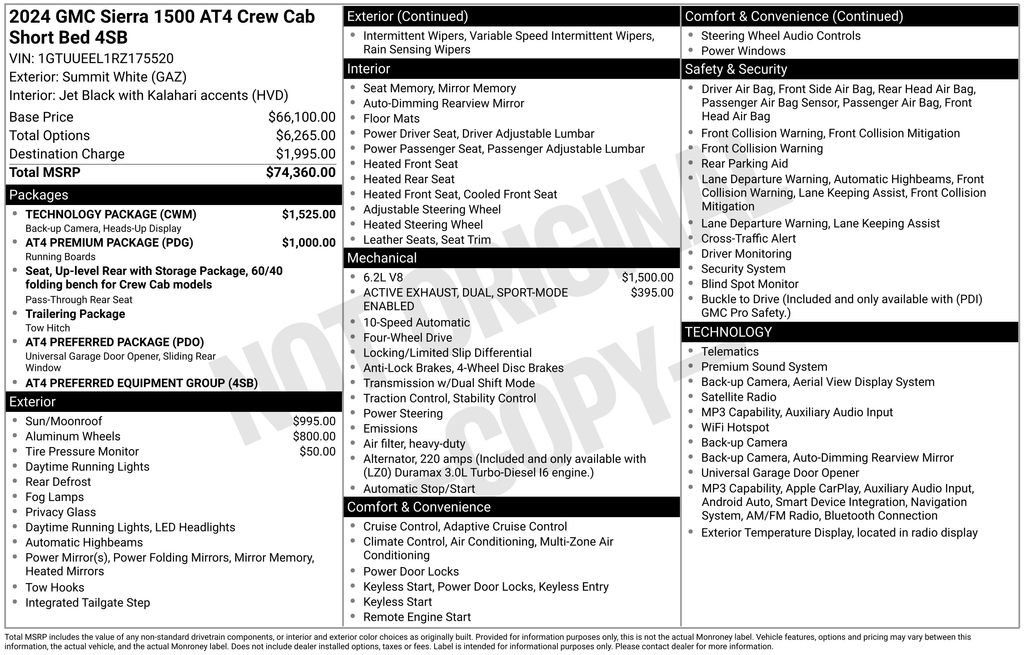 Used 2024 GMC Sierra 1500 AT4 w/ Technology Package AWD/4WD image 40