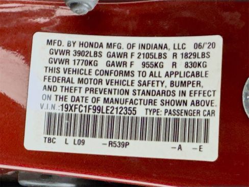 Used 2020 Honda Civic Touring image 35