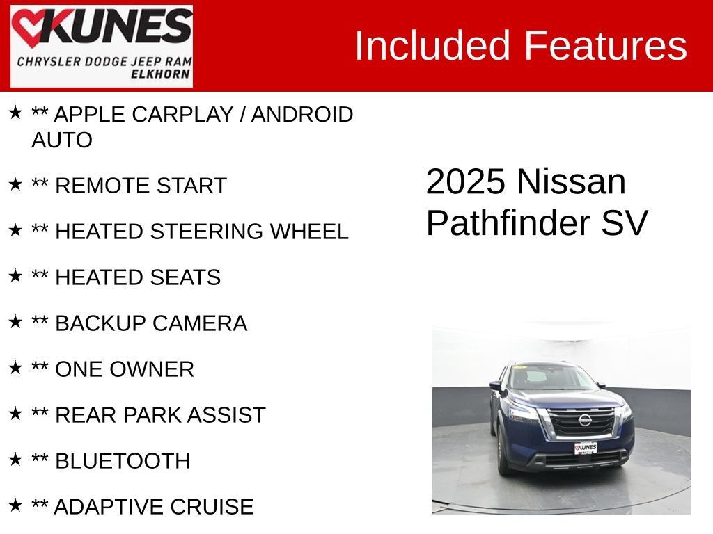 Used 2025 Nissan Pathfinder SV FWD image 2