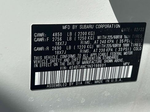 Certified 2022 Subaru Outback Limited image 15