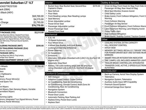 New 2026 Chevrolet Suburban LT w/ Comfort Package image 28