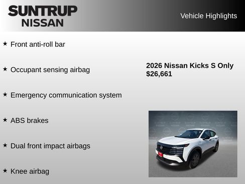Used 2026 Nissan Kicks S FWD image 23