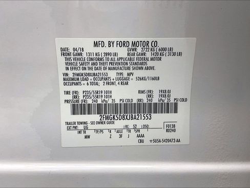 Used 2018 Ford Flex Limited w/ Equipment Group 301A FWD image 36
