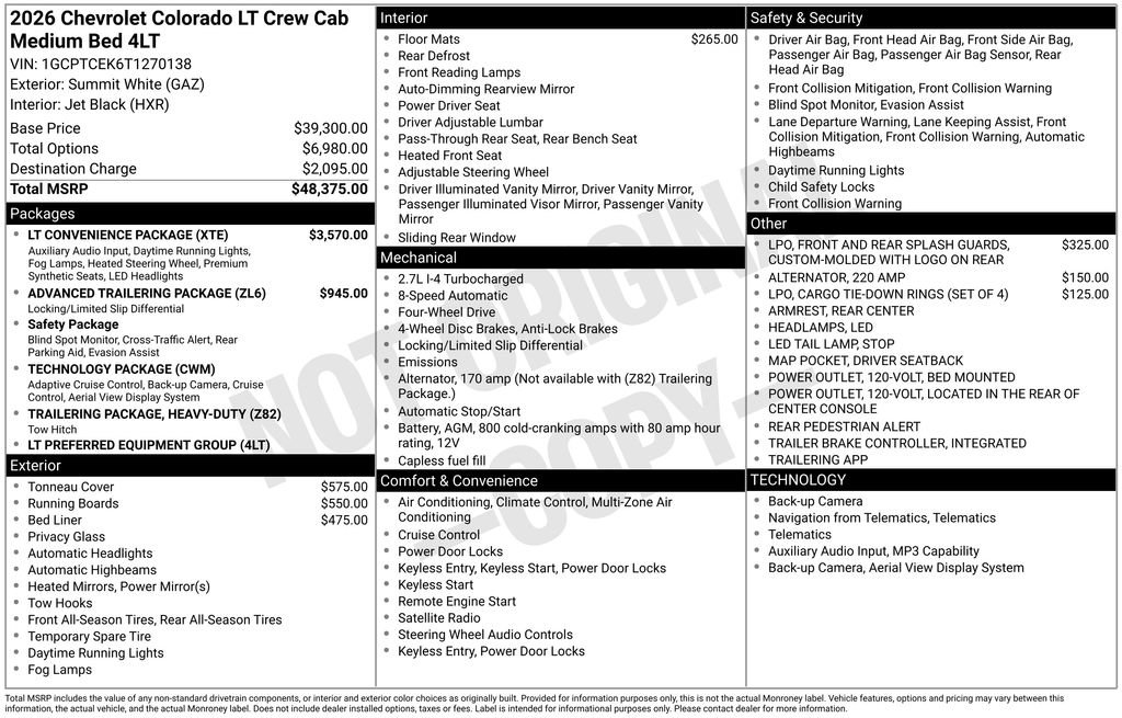 New 2026 Chevrolet Colorado LT w/ LT Convenience Package AWD/4WD image 38