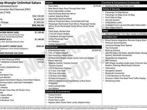 Certified 2022 Jeep Wrangler Unlimited Sahara w/ Cold Weather Group AWD/4WD image 12
