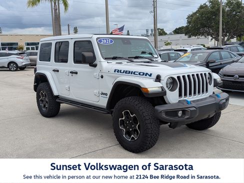 Used 2021 Jeep Wrangler Unlimited Rubicon 4xe w/ Safety Group AWD/4WD image 1