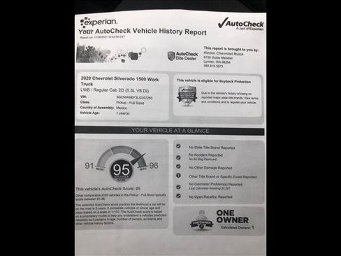 Used 2020 Chevrolet Silverado 1500 W/T w/ WT Fleet Convenience Package RWD image 16