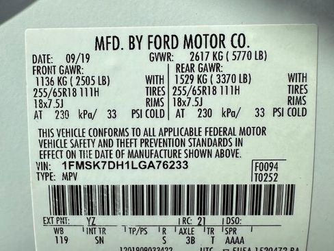 Used 2020 Ford Explorer XLT w/ Equipment Group 202A RWD image 24