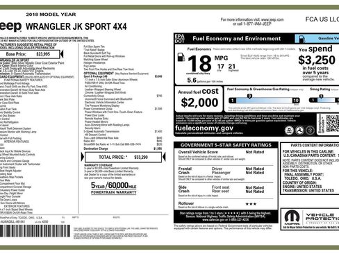 Used 2018 Jeep Wrangler Sport AWD/4WD image 11