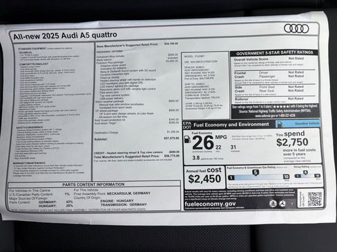 New 2025 Audi A5 2.0T Premium Plus image 33