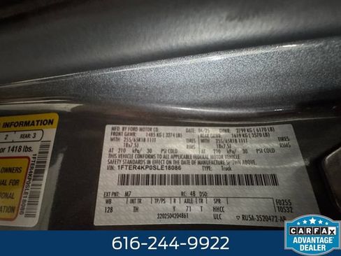 Used 2025 Ford Ranger Lariat w/ Advanced Towing Package AWD/4WD image 27