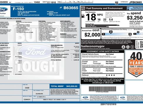 Used 2018 Ford F150 XL w/ Equipment Group 101A Mid AWD/4WD image 43