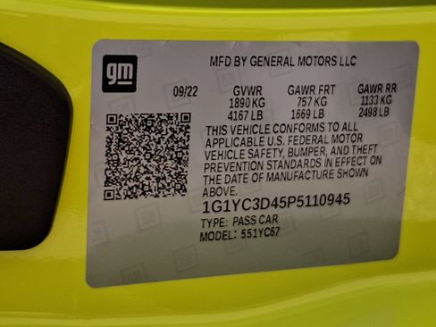 Used 2023 Chevrolet Corvette Stingray Premium Conv w/ Z51 Performance Package RWD image 27