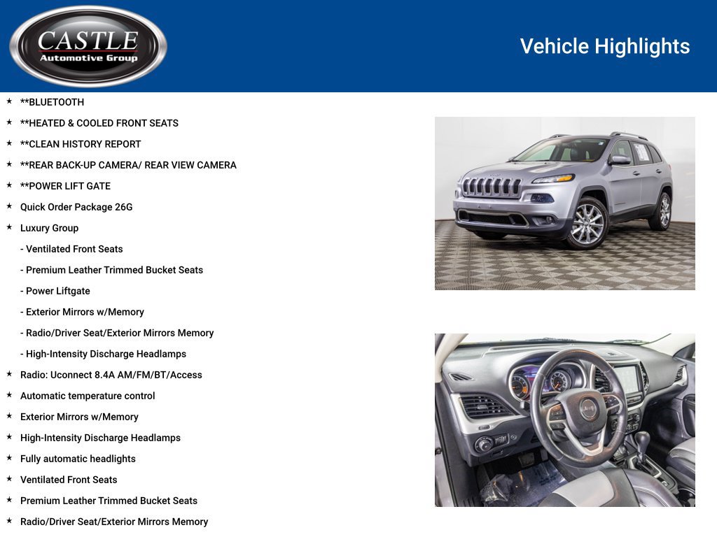 Used 2014 Jeep Cherokee Limited w/ Luxury Group FWD image 3