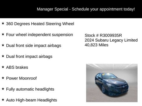 Used 2024 Subaru Legacy Limited AWD/4WD image 24