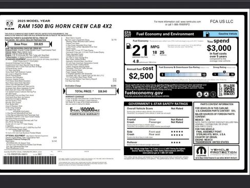 Used 2025 RAM 1500 Big Horn RWD image 54