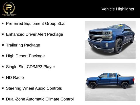 Used 2017 Chevrolet Silverado 1500 High Country w/ High Desert Package AWD/4WD image 9