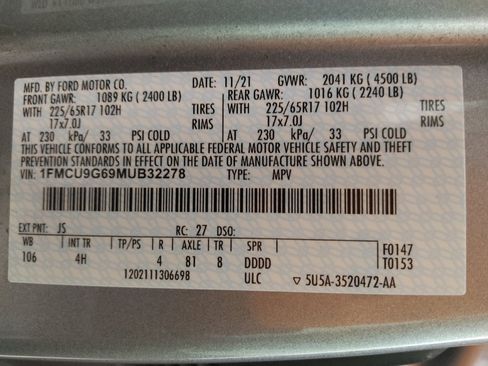 Used 2021 Ford Escape SE w/ Convenience Package image 33