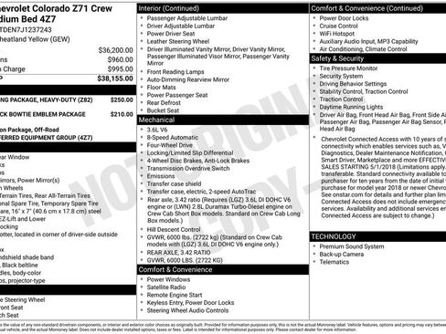 Used 2018 Chevrolet Colorado Z71 AWD/4WD image 37