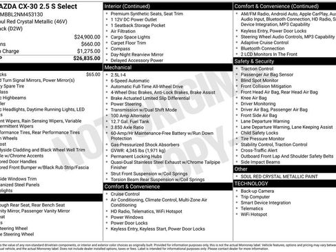 Certified 2022 MAZDA CX-30 AWD 2.5 S w/ Select Package image 33