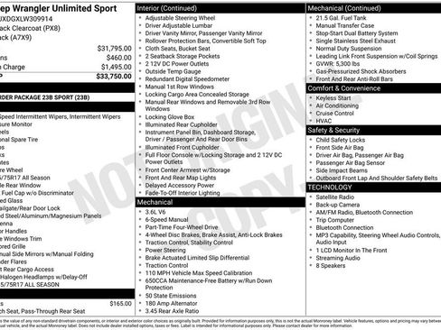 Used 2020 Jeep Wrangler Unlimited Sport AWD/4WD image 5