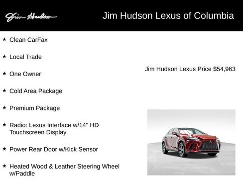 Certified 2023 Lexus RX 350 Premium w/ Cold Area Package FWD image 3