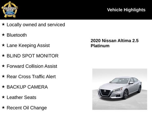 Used 2020 Nissan Altima 2.5 Platinum FWD image 2