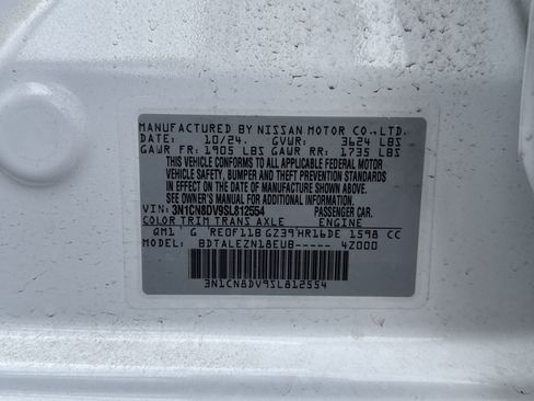 New 2025 Nissan Versa S w/ Trunk Package image 23