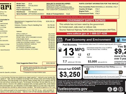 Certified 2018 Ferrari GTC4Lusso AWD/4WD image 2