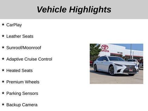 Used 2020 Lexus LS 500 w/ Interior Upgrade Package RWD image 5
