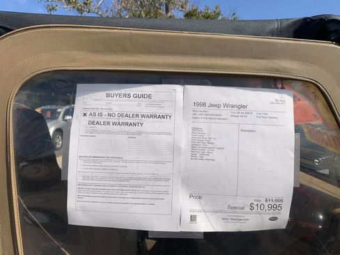 Used 1998 Jeep Wrangler SE image 15