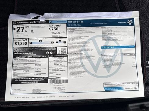 New 2026 Volkswagen GTI SE image 31