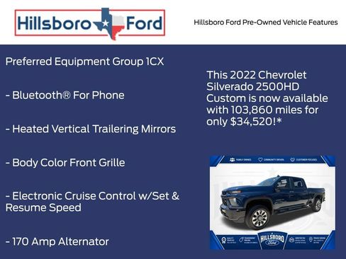 Used 2022 Chevrolet Silverado 2500 Custom w/ Custom Value Package AWD/4WD image 9