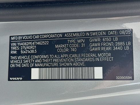 Used 2026 Volvo XC90 B6 Plus w/ Protection Package Premier AWD/4WD image 48