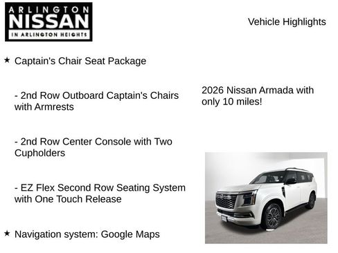 New 2026 Nissan Armada SL w/ Captain's Chari Seat Package image 8