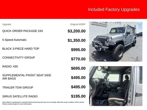 Used 2016 Jeep Wrangler Unlimited Sport w/ Quick Order Package 24S AWD/4WD image 5